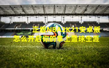 正版NBA2K21安卓版怎么开启你的掌上篮球生涯